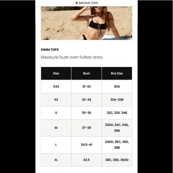 NWTS PacSun L.A Hearts white bikini top​​​​​​​​ - Picture 5 of 5